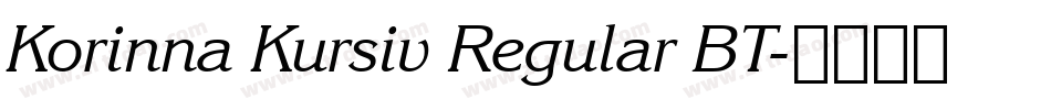 Korinna Kursiv Regular BT字体转换
